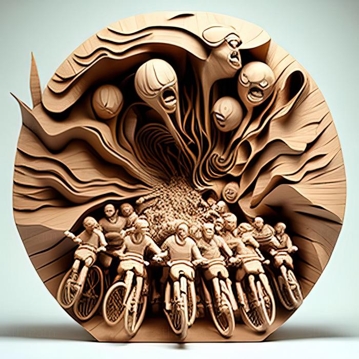 3D модель Одна большая счастливая семья Взрывное рождение Велосипедная дорога (STL)